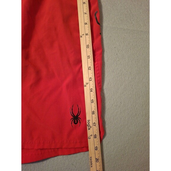 Spyder Swim Shorts Mens Small UV Protection Surf Sand Sun Athletic Workout Red - Picture 3 of 11